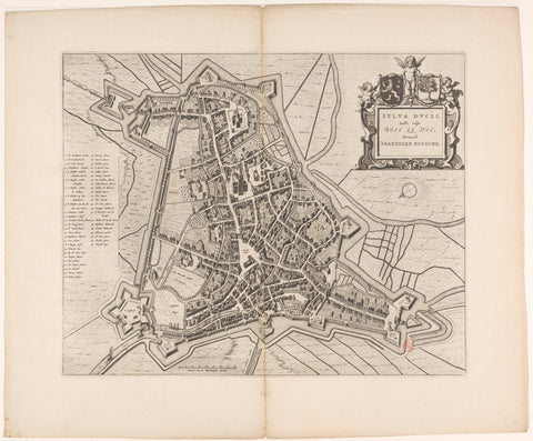 Map of 's-Hertogenbosch, anonymous, 1652 Canvas Print