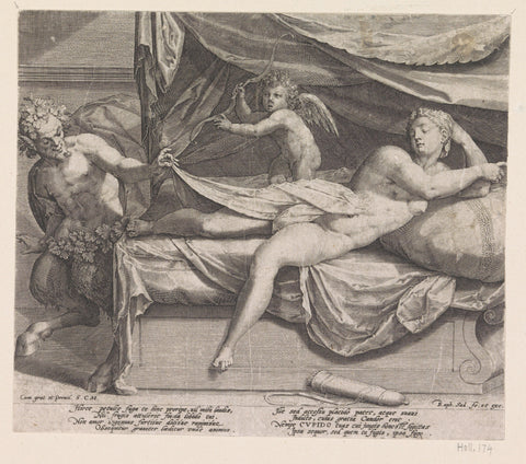 Jupiter and Antiope, Raphaël Sadeler (I), before 1603 Canvas Print