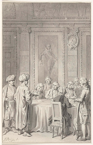 Reception of the Moroccan envoy by the States General, 6 September 1770, Jacobus Buys, 1770 - 1801 Canvas Print