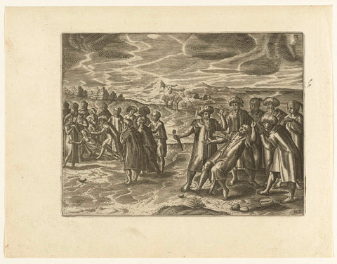 Punishment of adulterers on Pattani, 1602, anonymous, 1644 - 1646 Canvas Print