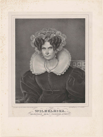 Portrait of Wilhelmina of Prussia, Jean-Baptiste Van der Hulst, 1832 Canvas Print