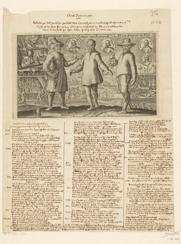 The three protagonists in the conspiracy against Maurice, 1623, anonymous, 1623 Canvas Print