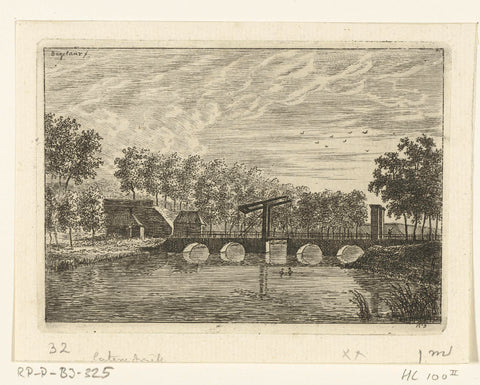 View of a bridge near Alkmaar, Ernst Willem Jan Bagelaar, 1798 - 1837 Canvas Print
