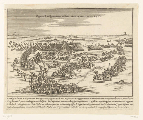 Battle of Heiligerlee, 1568, anonymous, 1649 - 1651 Canvas Print