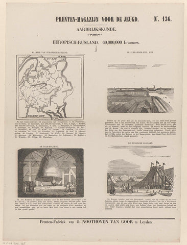 Europian-Russia. 60,000,000 inhabitants, Dirk Noothoven van Goor, 1850 - 1881 Canvas Print