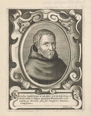 Portrait of the Augustinian Joannes Baptista a Glano, Cornelis Galle (I), 1636 Canvas Print