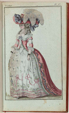 Cabinet des Modes ou les Modes Nouvelles, 15 January 1786, 5th notebook, pl. I, anonymous, 1786 Canvas Print