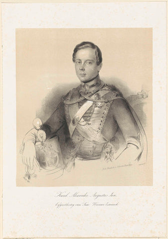 Portrait of Charles Alexander of Saxe-Weimar-Eisenach, unknown, 1840 - c. 1843 Canvas Print