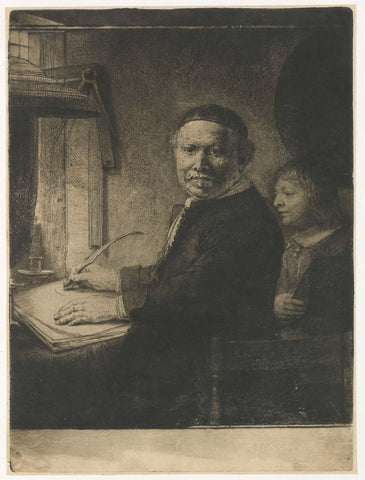 Portrait of Lieven Willemsz van Coppenol, known as ‘The Smaller Plate’, Rembrandt van Rijn, c. 1658 Canvas Print