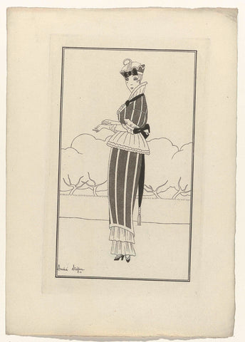 Journal des Dames et des Modes, Costumes Parisiens, 1914, No. 138, André Stefan, 1914 Canvas Print