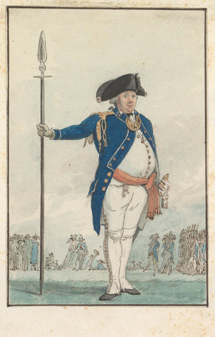 Officer of the Genootschap tot Nut der Schutterij te Amsterdam, 1787, anonymous, 1787 Canvas Print