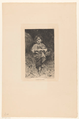 Child in the forest, Francesco Paolo Michetti, 1861 - 1913 Canvas Print