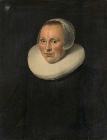 Portrait of a woman, anonymous, 1633 Canvas Print