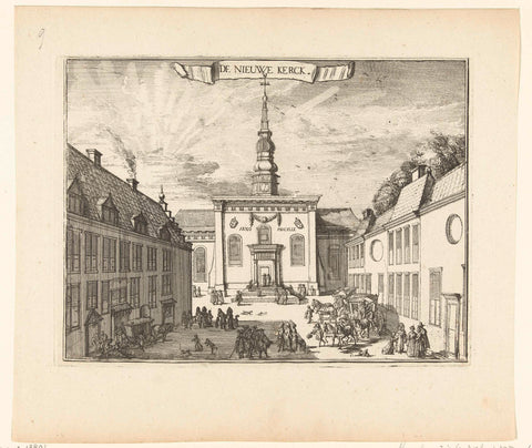 View of the Nieuwe Kerk in Haarlem, Romeyn de Hooghe, 1688 - 1689 Canvas Print