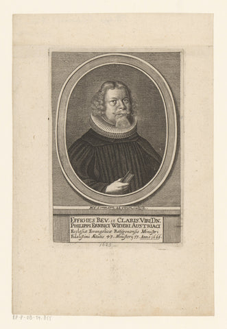 Portret van Philipp Ehrenreich Wider, Matthias van Sommer, 1666 Canvas Print