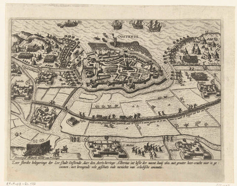 Siege of Ostend, 1601-1604, anonymous, 1601 - 1603 Canvas Print