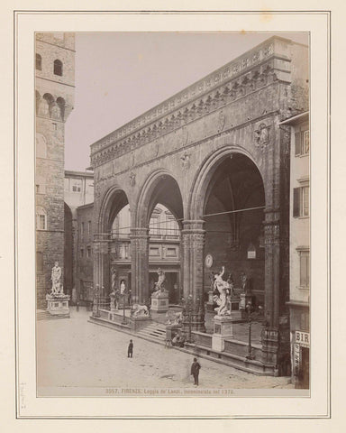 Loggia dei Lanzi in Florence, Edizione Brogi (attributed to), c. 1865 - c. 1890 Canvas Print