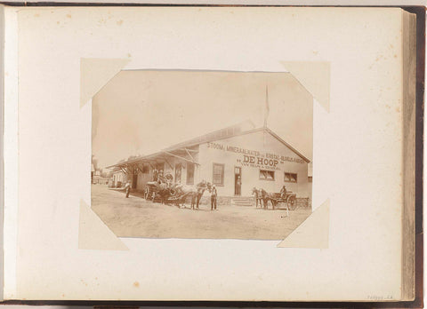 Horses and wagons for Steam, Mineral Water and Crystal-Blokijs-Fabriek De Hoop, Van Reijn and Idenburg in South Africa, anonymous, 1896 Canvas Print