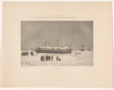 Floating battery fortified in the ice 1854-1855, Berthaud Frères, 1889 Canvas Print