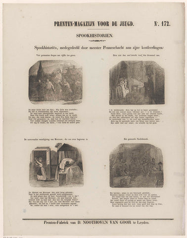 Ghost histories, communicated by master Penneschacht to his boarding pupils, Dirk Noothoven van Goor, 1850 - 1881 Canvas Print