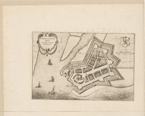 Map of Geertruidenberg, anonymous, 1652 Canvas Print