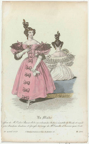 La Mode, 20 April 1833, Pl. 296 : Coiffure de M. Victor Plaisir (...), Jean Denis Nargeot, 1833 Canvas Print