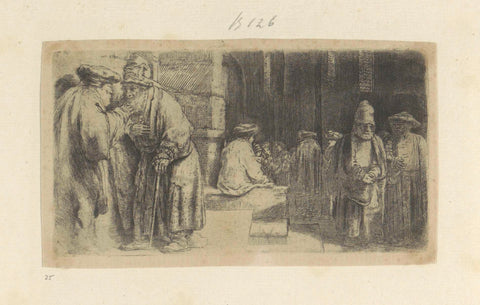 Pharisees in the Temple, Rembrandt van Rijn, 1807 - 1808 Canvas Print