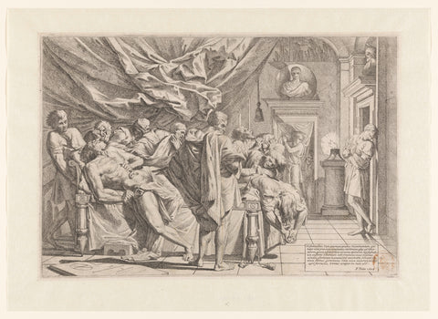 Death of Cato, Pietro Testa, 1648 Canvas Print