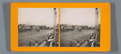 View of the greenhouses of the city of Paris and the Seine, during the World's Fair of 1900, anonymous, 1900 Canvas Print