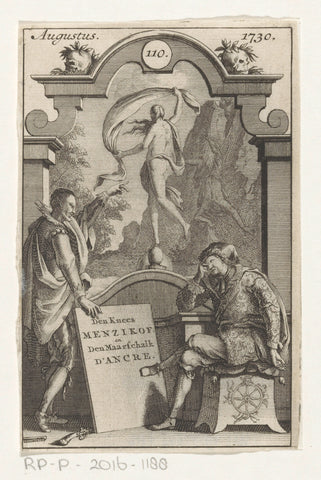 Conversation between Aleksandr Menshikov and Concino Concini, anonymous, 1730 Canvas Print