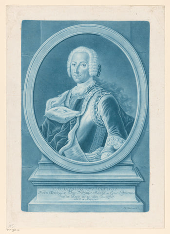 Portret van Adolf Frederik, koning van Zweden, Johann Jacob Haid (possibly), 1720 - 1767 Canvas Print