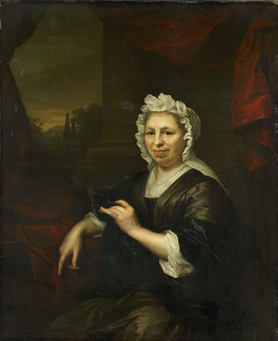 Brechje Hooft (1640-1721). Widow of Harmen van de Poll, Arnold Boonen (attributed to), c. 1700 - c. 1729 Canvas Print