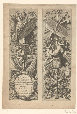 Titelblad: Trophez à l'Antique, Jean Lepautre, 1680 Canvas Print