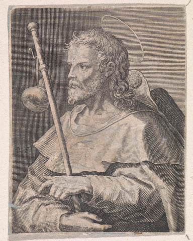 Apostle James the Greater, Raphaël Sadeler (I), 1570 - 1600 Canvas Print