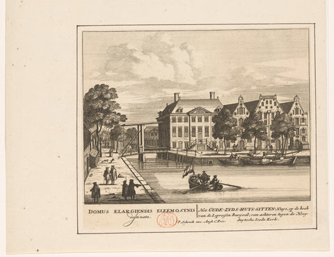 View of the Oudezijds Huiszittenhuis in Amsterdam, anonymous, 1757 - 1766 Canvas Print