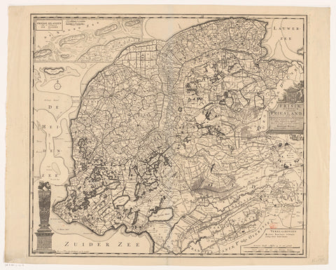 Map of Friesland, anonymous, 1718 Canvas Print