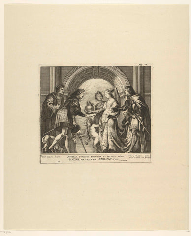 Marriage of Maximilian and Mary of Burgundy; Entry of Ferdinand into Antwerp in 1635 (no. 13), Theodoor van Thulden, 1639 - 1641 Canvas Print