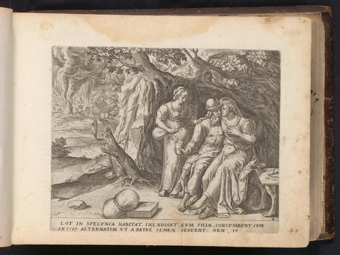 Lot and his daughters, anonymous, Frans Menton, 1646 Canvas Print