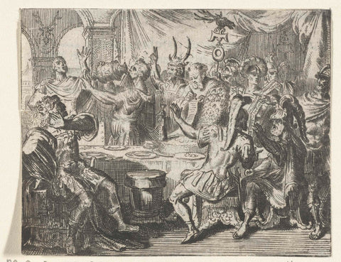 Illustration for La coupe enchantée from Contes et nouvelles van Fontaine, Romeyn de Hooghe, 1685 Canvas Print