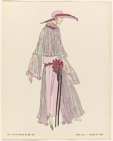 Gazette du Bon Ton, 1921 - No. 10: Sketch No XIX, David, 1921 Canvas Print