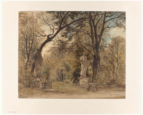 Tuinbeelden in Chiswick Park, William Henry Hunt, 1800 - 1864 Canvas Print