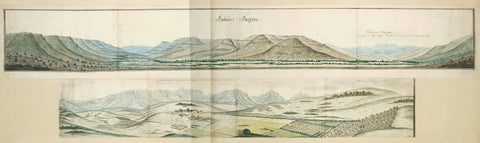 Panorama of the Bidouw- and Cuinjis Mountains, Robert Jacob Gordon (attributed to), c. 1778 - 1779 Canvas Print