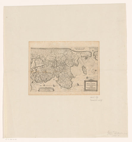 Map of the county of Holland, anonymous, c. 1660 - 1696 Canvas Print