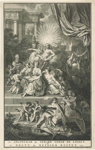 Titelpagina voor: Vervolg op Flavius Josephus: of Algemene historie der joodsche naatsie. 1727, Andries van Buysen (Sr.), 1727 Canvas Print