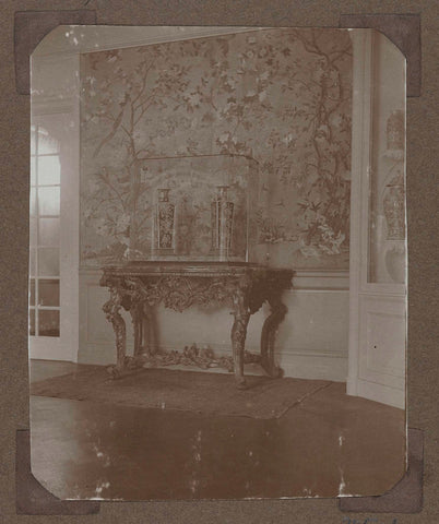 Console table with two Chinese vases in room 364, 1923 Canvas Print