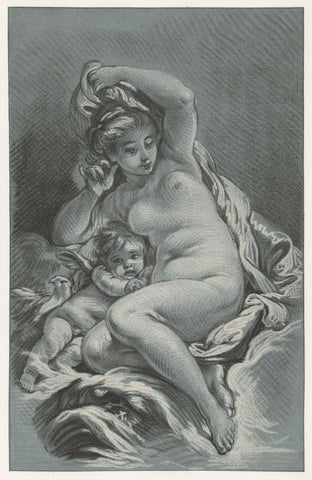 Venus en Cupido, Louis Marin Bonnet, 1767 Canvas Print