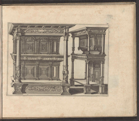 Two buffet cabinets, anonymous, 1658 Canvas Print