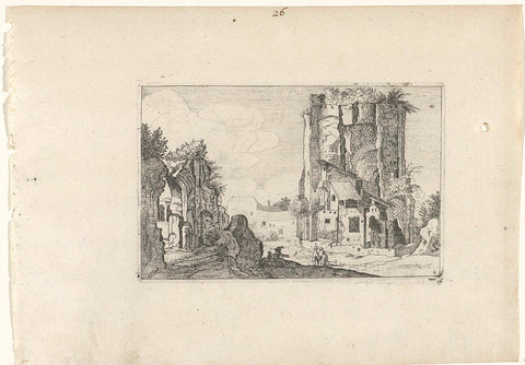 Two ruins, Willem van Nieulandt (II), 1594 - 1685 Canvas Print