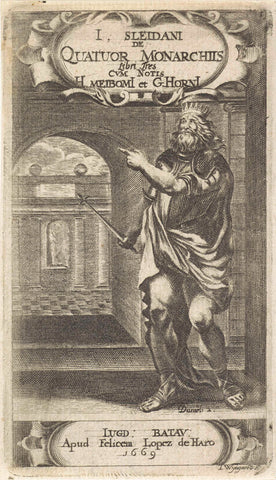 King Nebuchadnezzar in his palace, I. Wyngaerden, 1669 Canvas Print