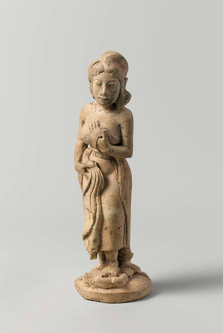 Statuette of a woman or heavenly nymph, anonymous, 1300 - 1499 Canvas Print